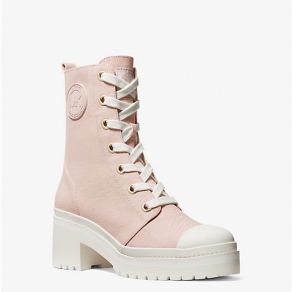 Michael kors Corey Canvas Combat Booties - Picture 1 of 7